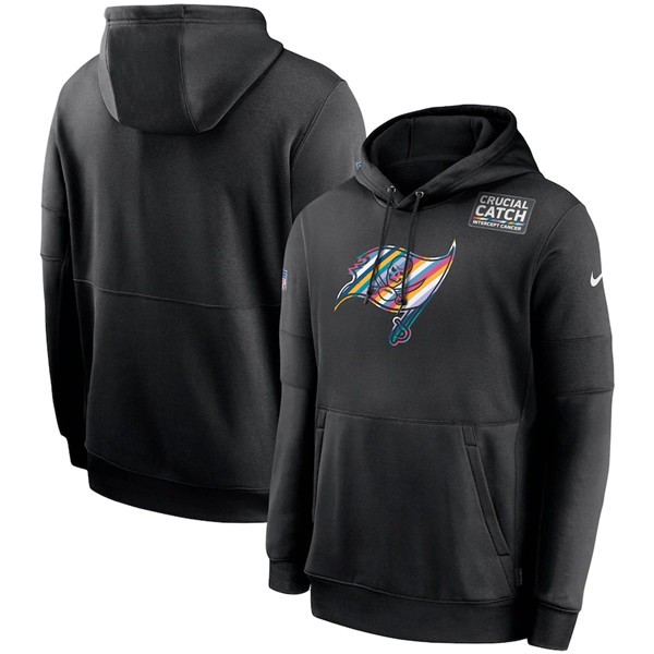 Tampa Bay Buccaneers 2020 Black Crucial Catch Sideline Performance Pullover Hoodie