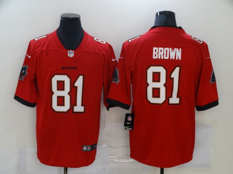 Nike Buccaneers 81 Antonio Brown Red Vapor Untouchable Limited Men Jersey