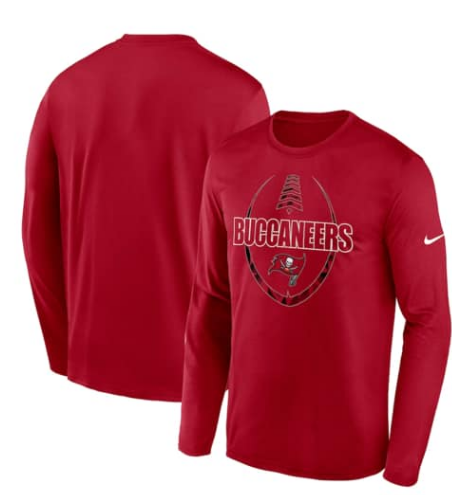 Buccaneers Red Long Sleeve Hoodie