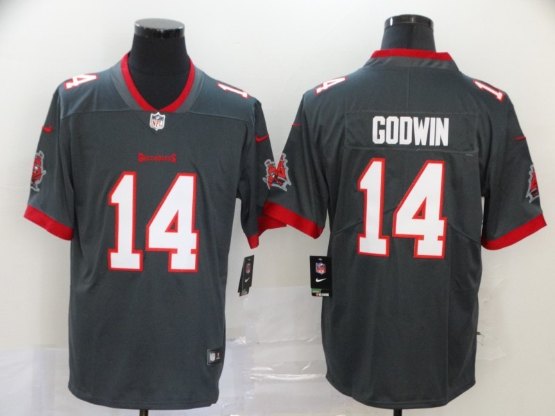 Nike Buccaneers 14 Chris Godwin Grey 2020 New Vapor Untouchable Limited Men Jersey