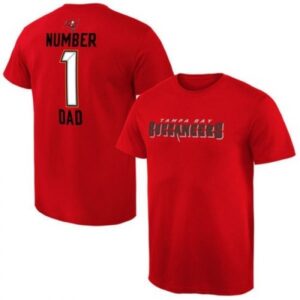 Tampa Bay Buccaneers Pro Line Number 1 Dad T-Shirt Red