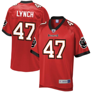 Buccaneers 47 John Lynch Mitchell & Ness Red Retired Player Men Jersey