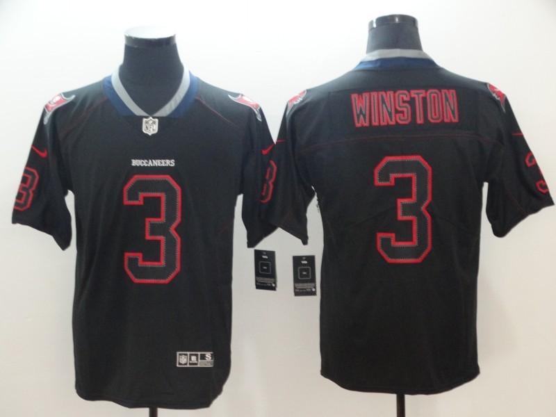 Nike Buccaneers 3 Jameis Winston Black Shadow Legend Limited Men Jersey