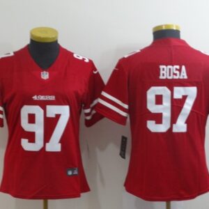49ers 97 Nick Bosa Red 2019 Draft Vapor Untouchable Limited Women Jersey