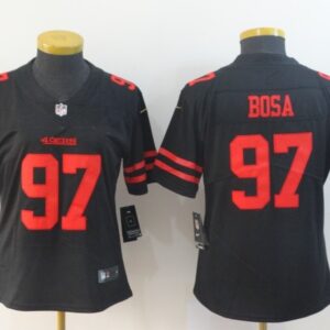 49ers 97 Nick Bosa Black 2019 Draft Vapor Untouchable Limited Women Jersey