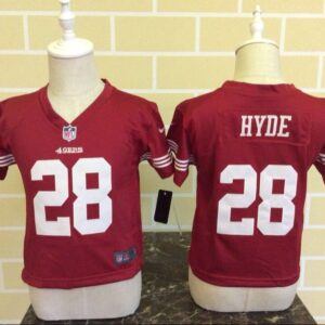 49ers 28 Carlos Hyde Red Toddler Jersey