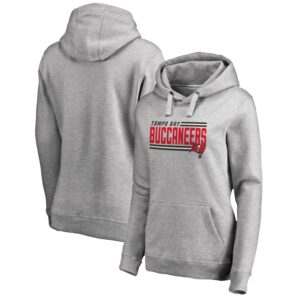Tampa Bay Buccaneers Pro Line Ash Side Stripe Pullover Women Hoodie