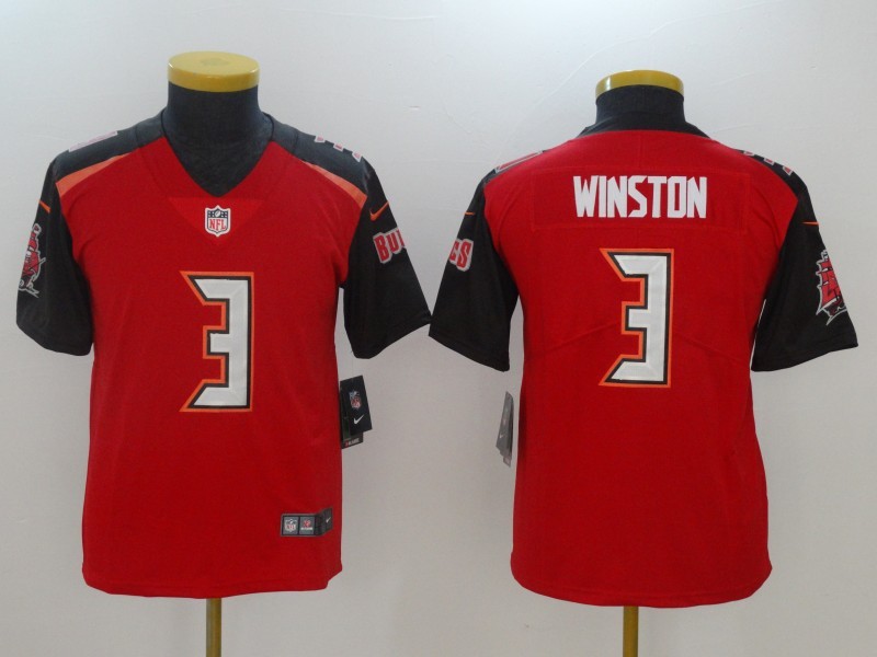 Nike Buccaneers 3 Jameis Winston Red Vapor Untouchable Limited Youth Jersey