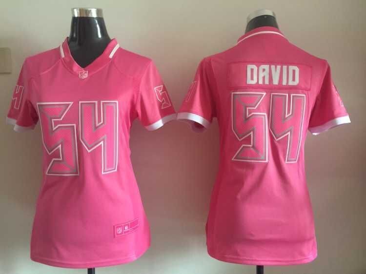 Tampa Bay Buccaneers 54 Lavonte David Pink Women Jersey