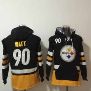 Steelers 90 T.J. Watt Black Hoodie Sweatshirt