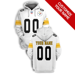 Steelers Customized White 2021 Stitched New Hoodie