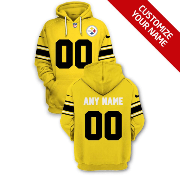 Steelers Customized Yellow 2021 Stitched New Hoodie