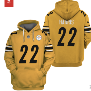 Steelers 22 Najee Harris Yellow 2021 Stitched New Hoodie