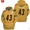 Steelers 43 Troy Polamalu Yellow 2021 Stitched New Hoodie