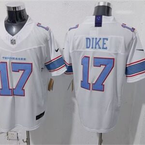Tennessee Titans 17 Chimere Dike White 2026 F.U.S.E. Vapor Limited Men Jersey