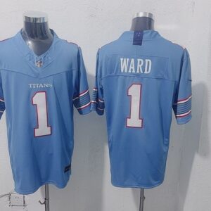 Tennessee Titans 1 Cameron Ward Light Blue 2026 F.U.S.E. Vapor Limited Men Jersey