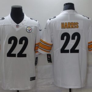 Steelers 22 Najee Harris White 2021 Draft Vapor Limited Men Jersey