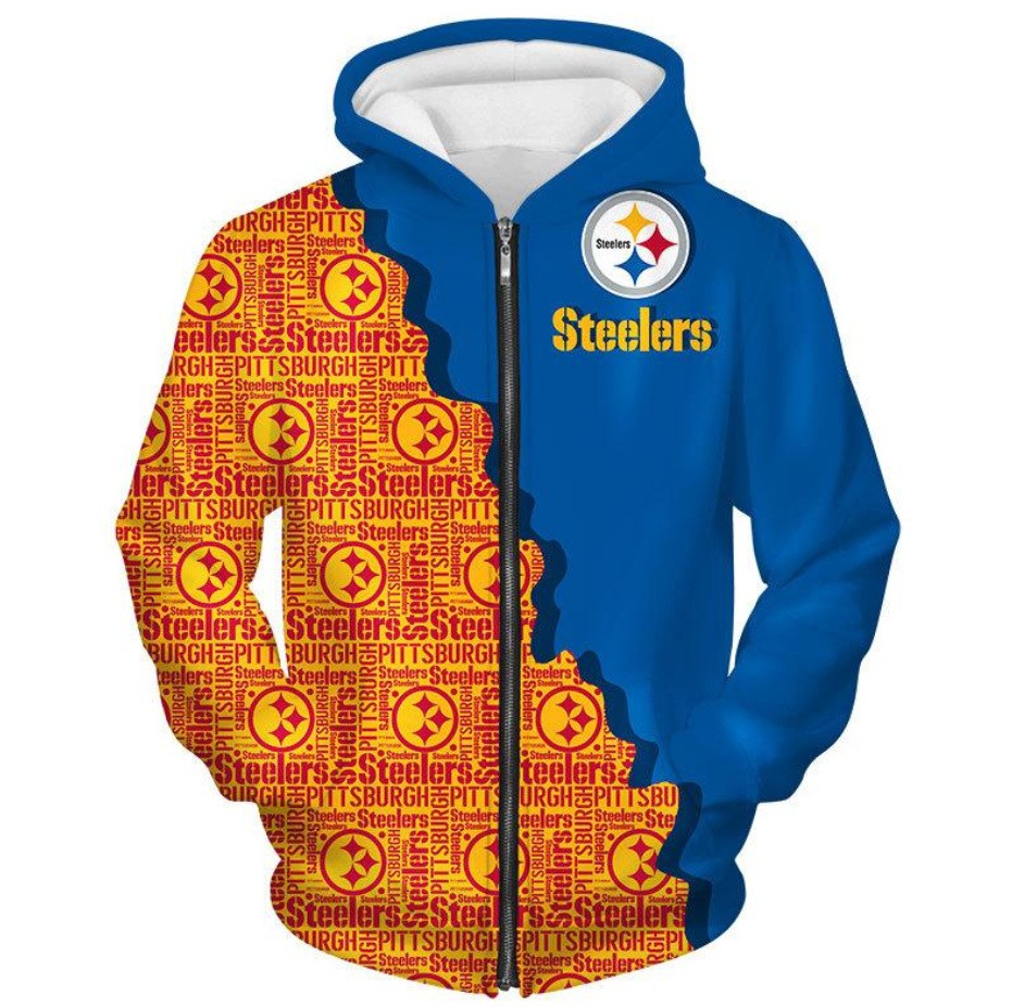 Pittsburgh Steelers Football Team Split Hoodie