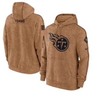 Titans 2023 Brown Salute to Service Pullover Hoodie