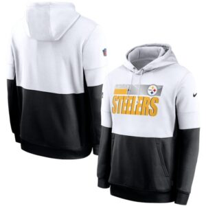Steelers Charcoal_Black Sideline Impact Lockup Performance Pullover Hoodie