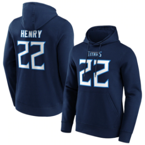 Tennessee Titans 22 Derrick Henry Navy Hoodie