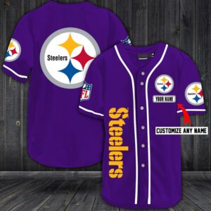 Pittsburgh Steelers Baseball Customized JerseyBaseball (2)
