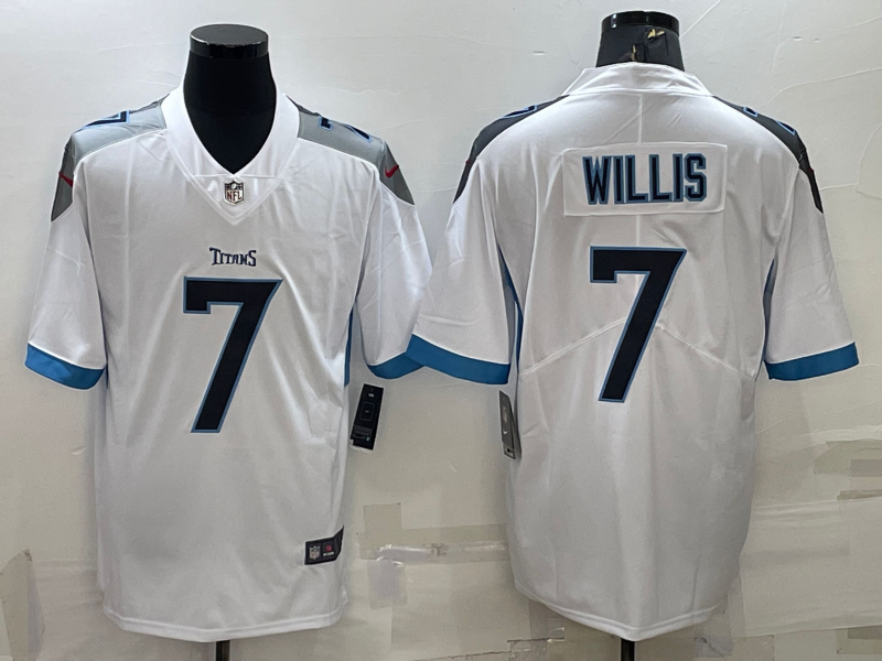 Titans 7 Malik Willis White 2022 Draft Vapor Untouchable Limited Men Jersey