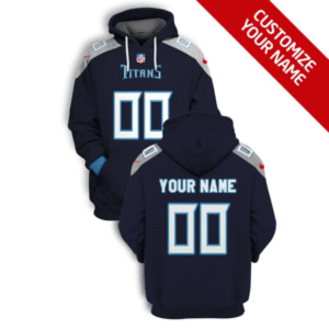 Titans Customized Navy 2021 Stitched New Hoodie
