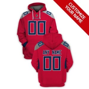 Titans Customized Red 2021 Stitched New Hoodie