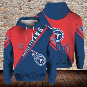 Tennessee Titans 3D Print Pocket Pullover Hoodie