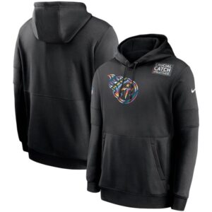 Tennessee Titans 2020 Black Crucial Catch Sideline Performance Pullover  Hoodie