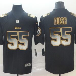 Pittsburgh Steelers  55 Devin Bush 2019 Black Smoke Fashion Limited Men Jersey