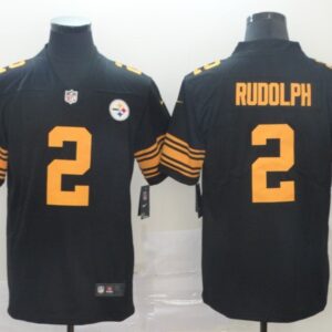 Steelers 2 Mason Rudolph Black Color Rush Men Jersey