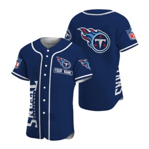 Tennessee Titans Baseball Customized Jersey