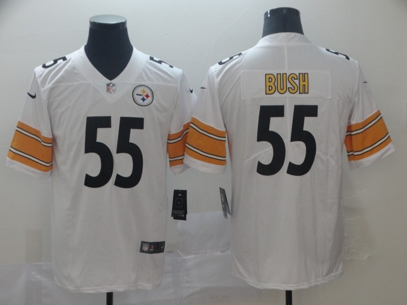Steelers 55 Devin Bush White 2019 Draft Vapor Untouchable Limited Men Jersey
