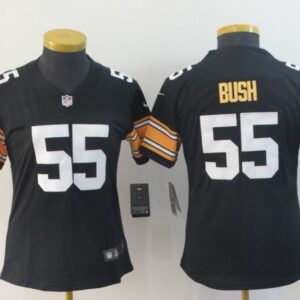 Steelers 55 Devin Bush Black 2019 Draft Vapor Untouchable Limited Women Jersey