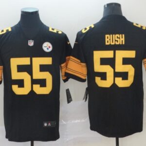 Steelers 55 Devin Bush Black 2019 Draft Color Rush Limited Men Jersey