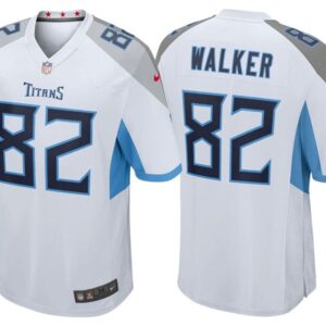 Titans Delanie Walker White 2018 Game Men Jersey