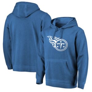 Tennessee Titans Pro Line Navy White Logo Shadow Washed Pullover Men Hoodie