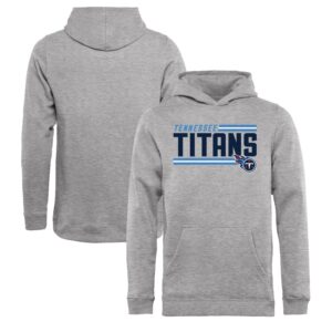 Tennessee Titans Pro Line Ash Side Stripe Pullover Youth Hoodie