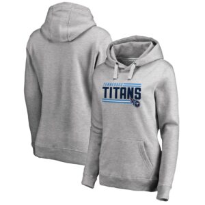 Tennessee Titans Pro Line Ash Side Stripe Pullover Women Hoodie