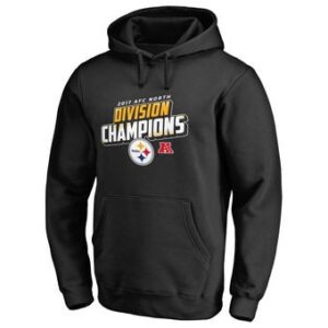 Steelers Pro Line Black 2017 AFC North Division Champions Pullover Men Hoodie