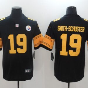 Steelers 19 JuJu Smith-Schuster Black Color Rush Limited Men Jersey