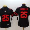 49ers 25 Richard Sherman Black Women Jersey