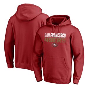 San Francisco 49ers Pro Line Scarlet Fade Out Pullover Men Hoodie