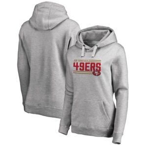 San Francisco 49ers Pro Line Ash Side Stripe Pullover Women Hoodie