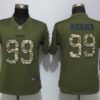 49ers 99 DeForest Buckner Green Salute To Service Women Jersey