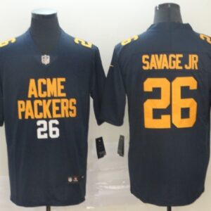 Packers 26 Darnell Savage JR City Edition Navy Jersey