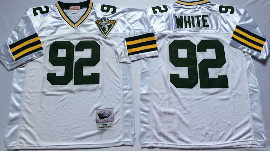 Packers 92 Reggie White M&N Throwback Men Jersey