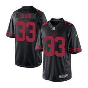 49ers 33 Roger Craig Alternate Black Limited Jersey